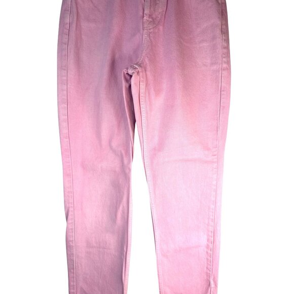 ZARA Size 2 Pink High-Rise Straight Leg Cotton Jeans - Picture 8 of 15